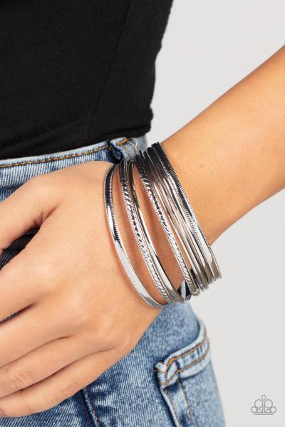 ​Stackable Shimmer - Silver Bracelet